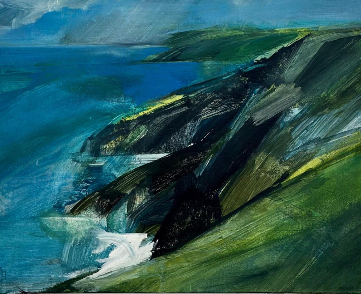 Berry Head Acrylic on board (framed) 55cm x 45cm Available