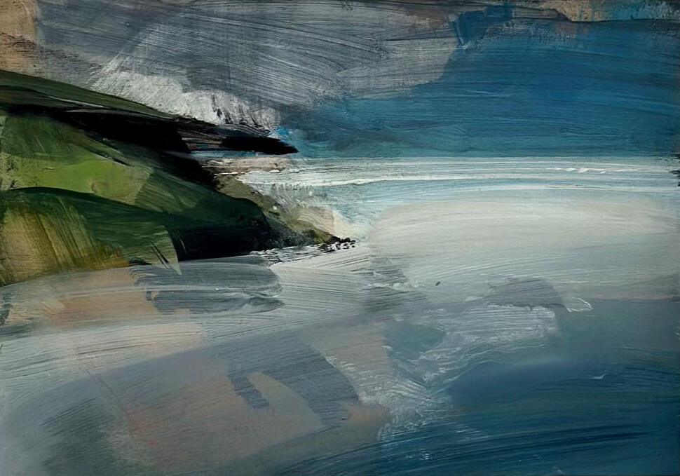 Berry Head Acrylic on board (framed) 37cm x 27cm / £320