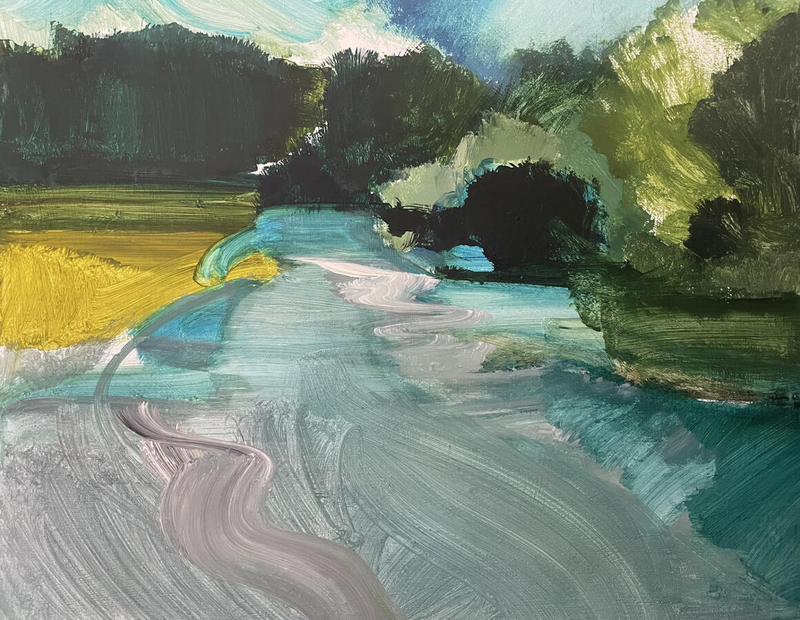 The Dart / Acrylic on board / framed 60cm x 50cm / £750