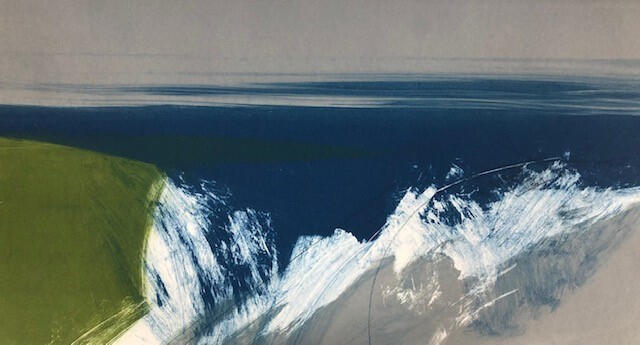 Waves / Monotype print / 60cm x 40 cm / SOLD