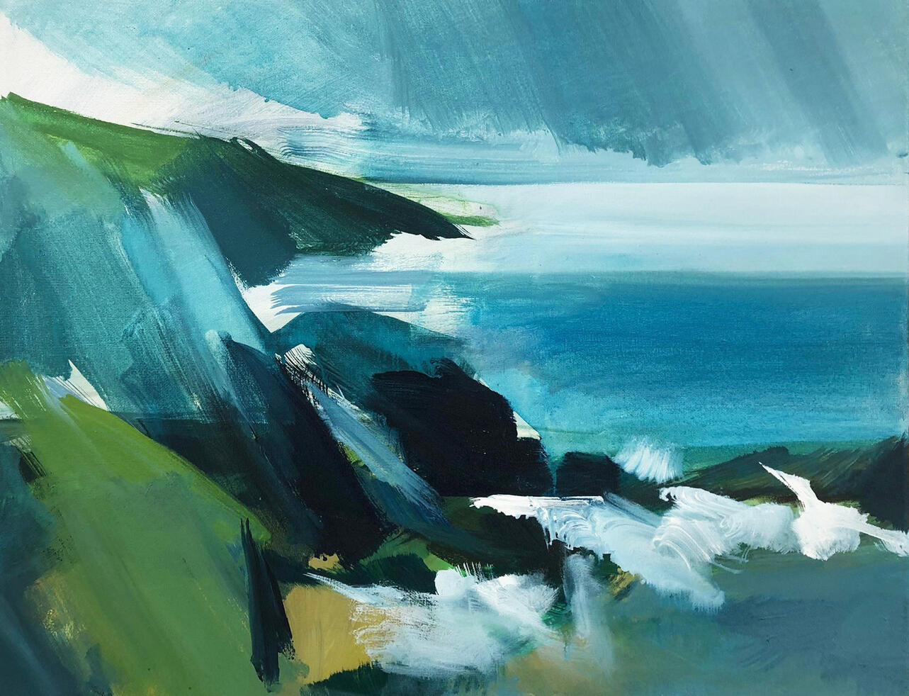 Sharkham Point Acrylic on board 37 × 27 cm (framed) SOLD