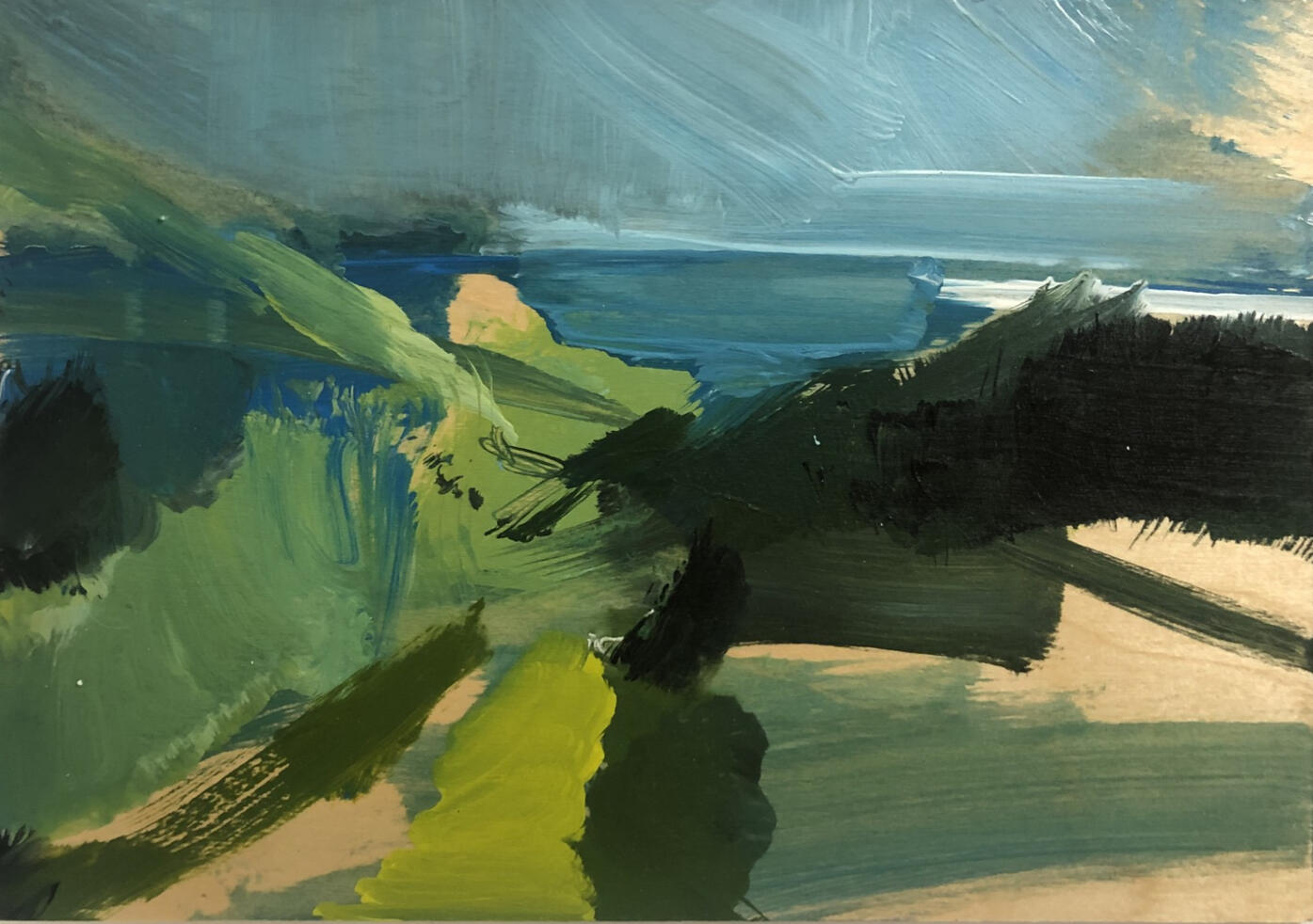 Sharkham point Acrylic on board (framed) 37cm x 27cm Available