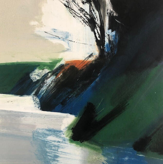 Elbury woods Monotype print (framed) 28cmx28cm Available